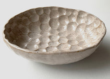 Load image into Gallery viewer, Hand Built Carved Serving Bowl / Linen