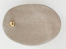 Load image into Gallery viewer, Hand Built pebbles Incense Holder with 22k gold luster / Linen