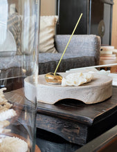 Load image into Gallery viewer, Hand Built pebbles Incense Holder with 22k gold luster / Linen