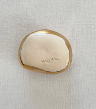 Load image into Gallery viewer, Hand Built pebbles Incense Holder with 22k gold luster