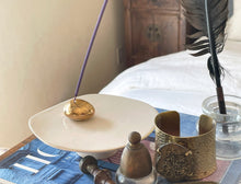 Load image into Gallery viewer, Hand Built pebbles Incense Holder with 22k gold luster