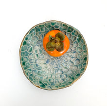 Load image into Gallery viewer, Hand Built Carved Serving Bowl /BlueGreen