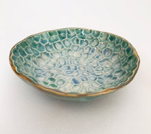 Load image into Gallery viewer, Hand Built Carved Serving Bowl /BlueGreen