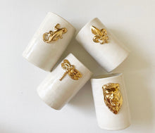 Load image into Gallery viewer, Hand Built Every Day Tumbler with 22k gold luster/ Lizard