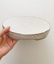 Load image into Gallery viewer, Stoneware Speckled Hand Built 10&quot; Versatile platter Set for two

