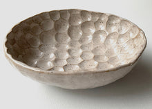 Load image into Gallery viewer, Hand Built Carved Serving Bowl / Linen
