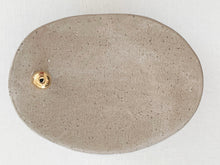 Load image into Gallery viewer, Hand Built pebbles Incense Holder with 22k gold luster / Linen
