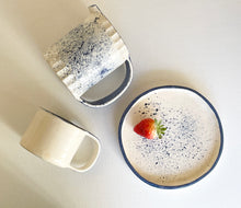 Load image into Gallery viewer, Stoneware Blue Vintage Hand Built &quot;Morning Set just for you&quot;
