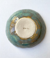 Load image into Gallery viewer, Hand Built Carved Serving Bowl /BlueGreen
