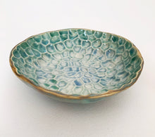 Load image into Gallery viewer, Hand Built Carved Serving Bowl /BlueGreen
