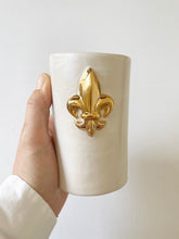 Load image into Gallery viewer, Hand Built Every Day tumbler with 22k gold luster/ Lion

