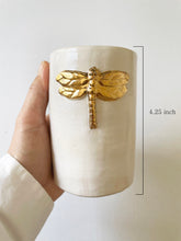 Load image into Gallery viewer, Hand Built Every Day Tumbler with 22k gold luster/ Heraldry element
